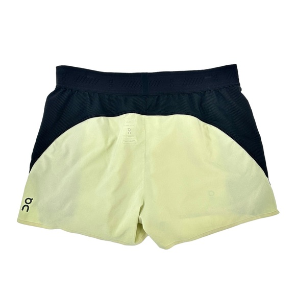 ON Running Pale Lime Green Black Lightweight Active Running Shorts sz L - Picture 2 of 6